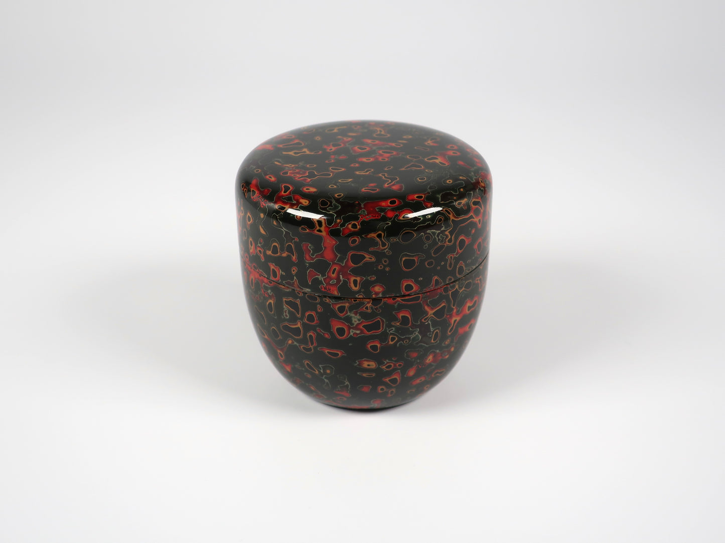 [Vintage] Tsugaru-nuri Natsume (tea caddy), Kara-nuri, Ro (black)