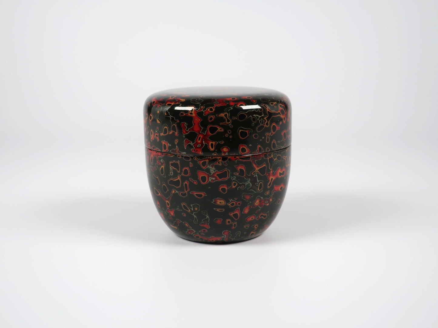 [Vintage] Tsugaru-nuri Natsume (tea caddy), Kara-nuri, Ro (black)