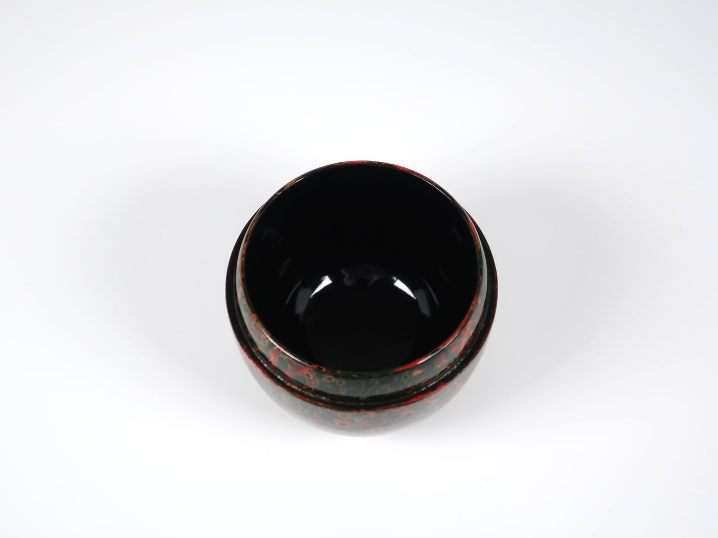 [Vintage] Tsugaru-nuri Natsume (tea caddy), Kara-nuri, Ro (black)
