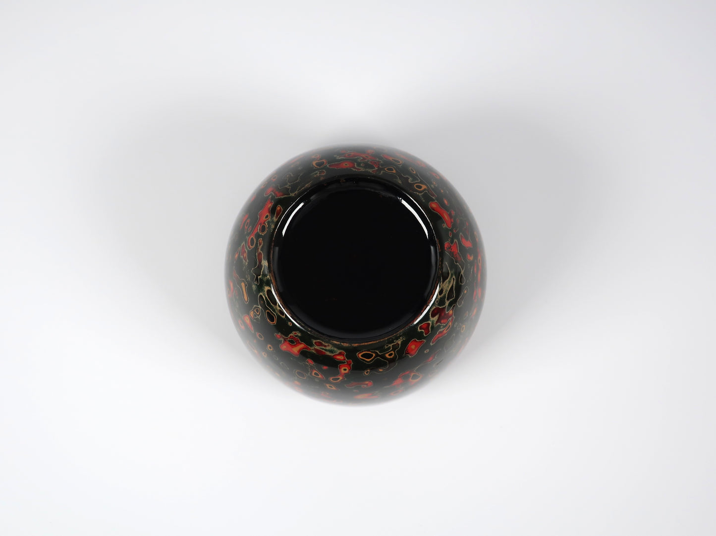[Vintage] Tsugaru-nuri Natsume (tea caddy), Kara-nuri, Ro (black)