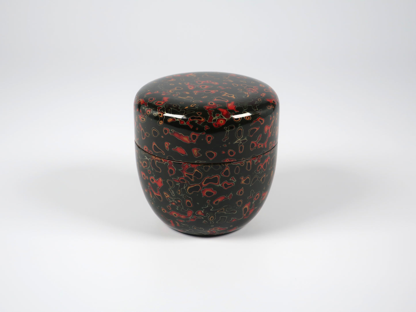 [Vintage] Tsugaru-nuri Natsume (tea caddy), Kara-nuri, Ro (black)