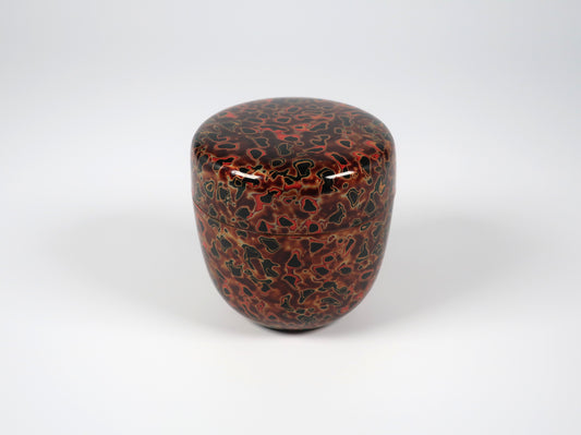[Vintage] Tsugaru-nuri Natsume (tea caddy), Kara-nuri, Golden-brown