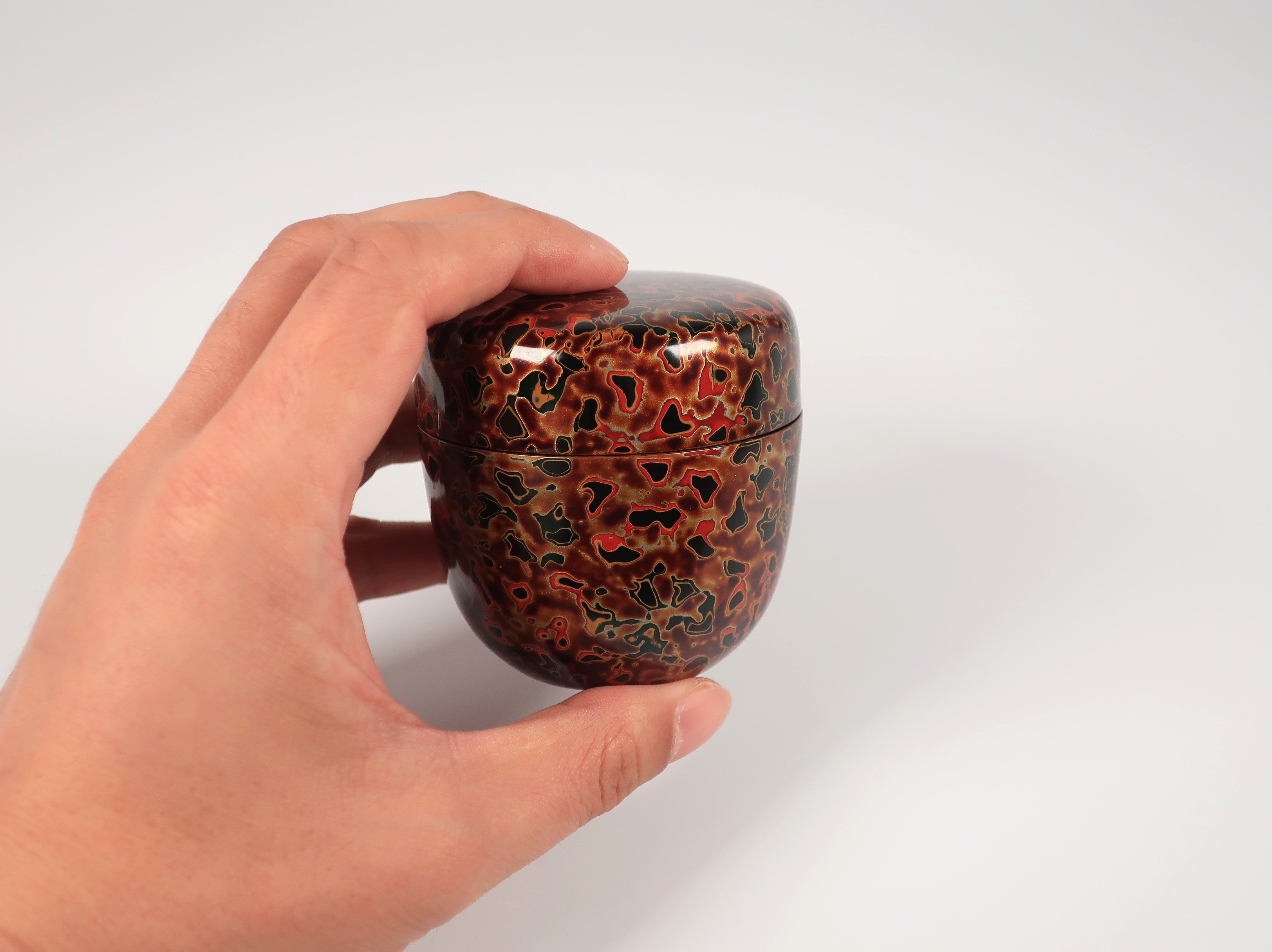 ヴィンテージ＞ 津軽塗 棗（なつめ） 唐塗 金茶色 – Tokoro Bloom