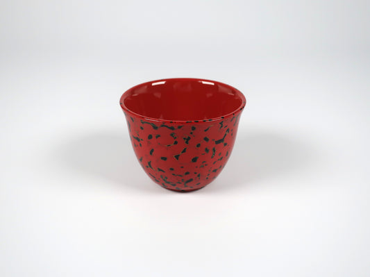 Tsugaru-nuri sake cup, Kara-nuri, Akane-iro (Madder red color)