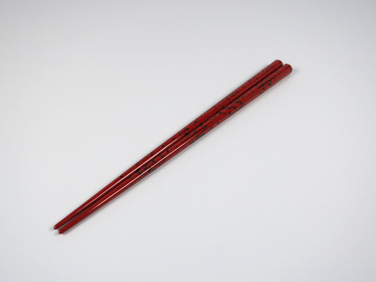 Tsugaru-nuri, chopsticks, Kara-nuri, Akane-iro (Madder Red color)