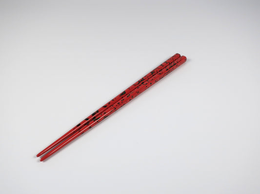 Tsugaru-nuri, chopsticks, Kara-nuri, Akane-iro (Madder Red color)