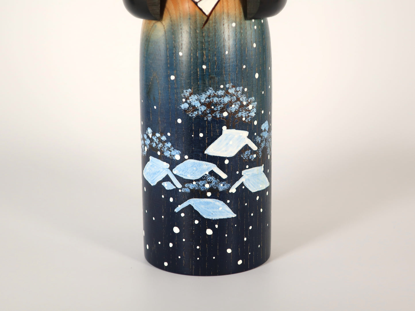創作こけし　卯三郎こけし　雪化粧