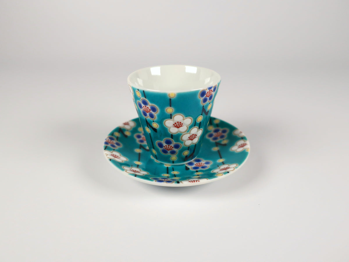 Kutani-yaki – O-choko fleurs de prunier (Collection Choko de bon augure)