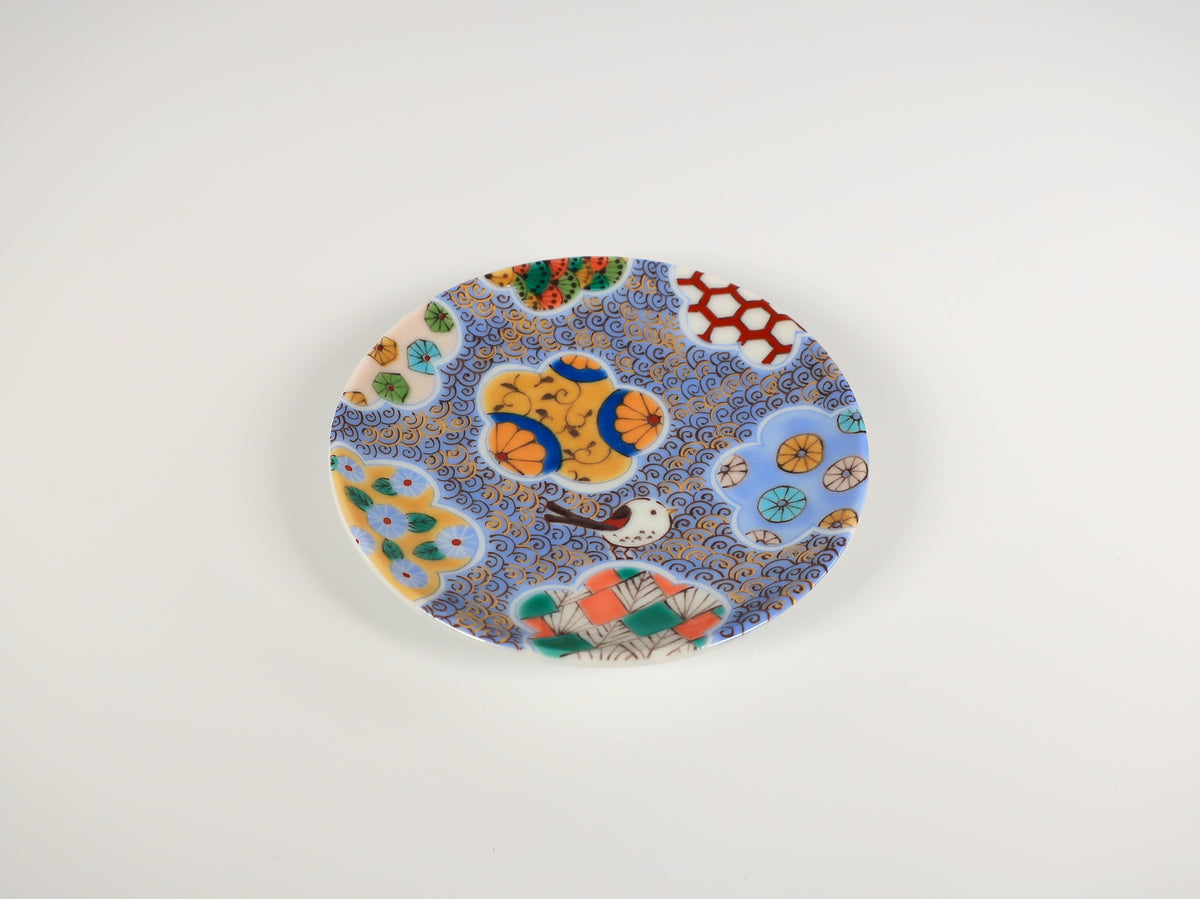 九谷焼　九谷アート小皿　そのころ雪になる（櫻井千絵監修）