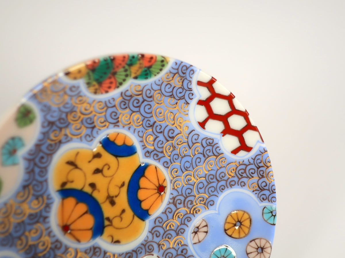九谷焼　九谷アート小皿　そのころ雪になる（櫻井千絵監修）