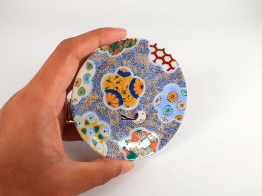 KUTANI ART SMALL PLATE "WHEN SNOW BEGINS TO FALL"