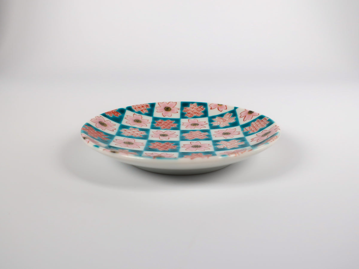 KUTANI ART SMALL PLATE "SAKURA KOMON"