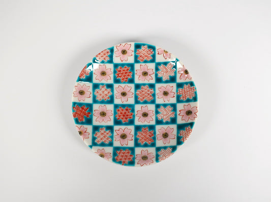 KUTANI ART SMALL PLATE "SAKURA KOMON"