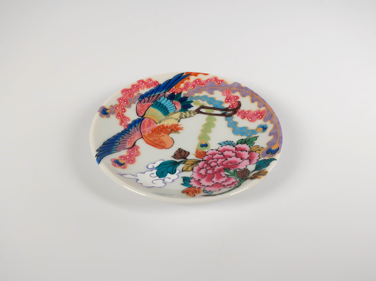 KUTANI ART SMALL PLATE "BOTAN HŌŌ"