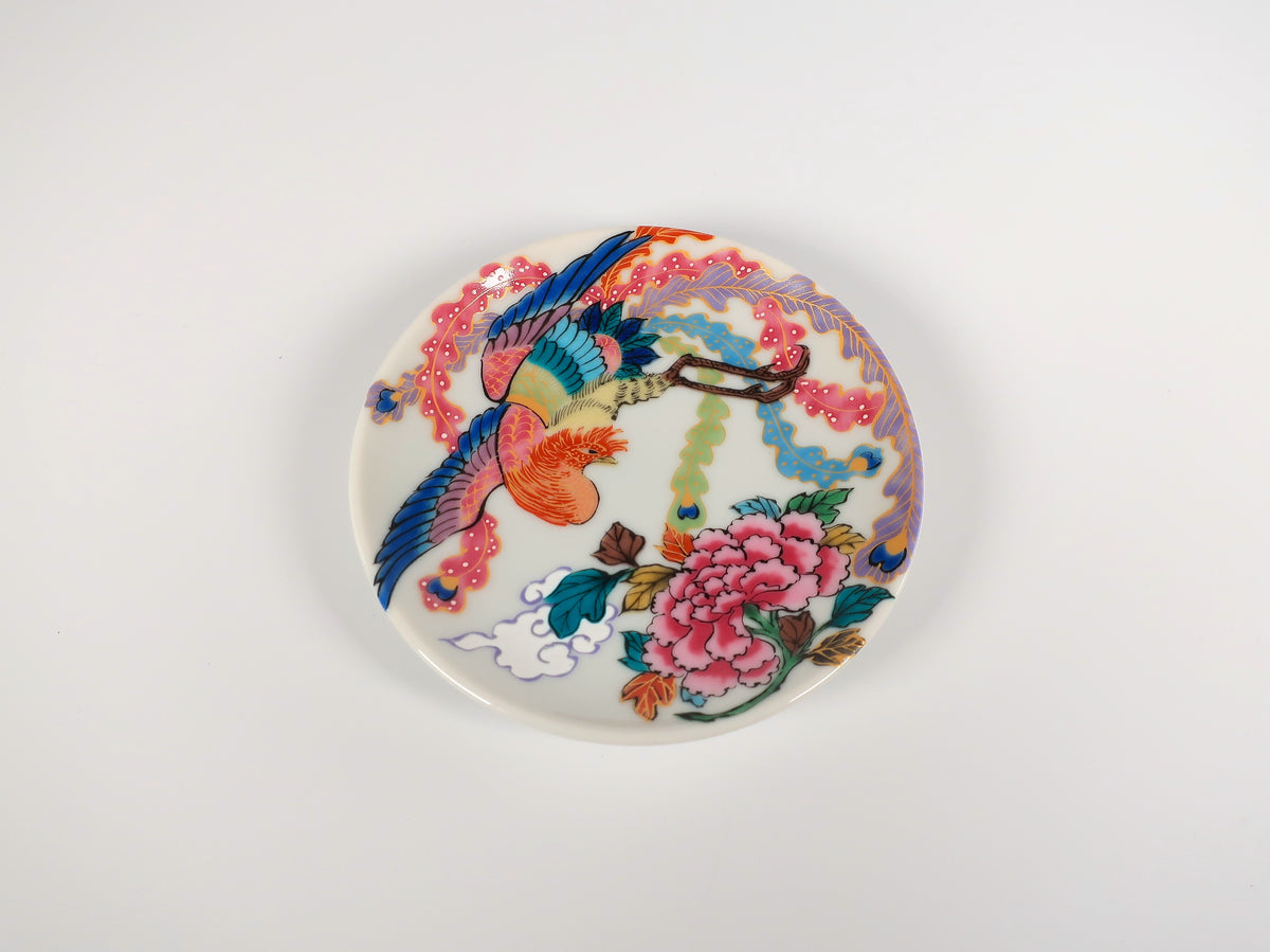 KUTANI ART SMALL PLATE "BOTAN HŌŌ"