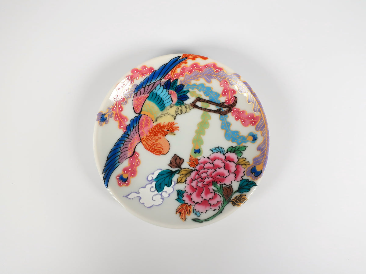 KUTANI ART SMALL PLATE "BOTAN HŌŌ"