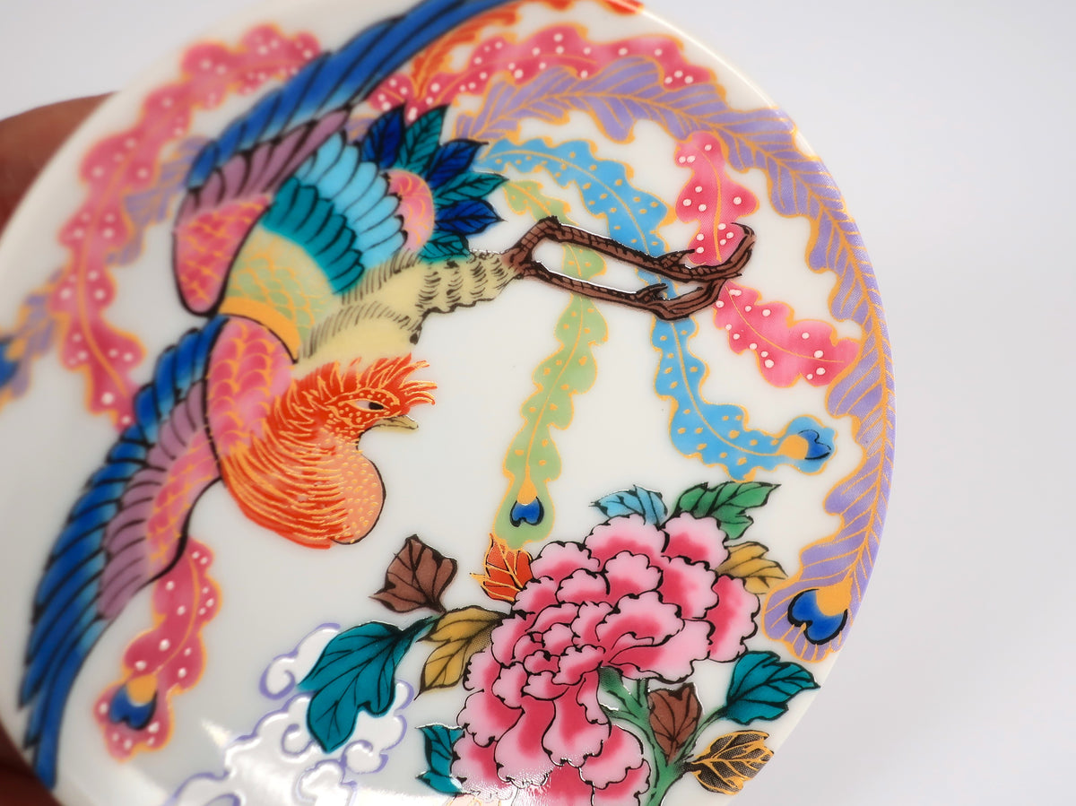 KUTANI ART SMALL PLATE "BOTAN HŌŌ"