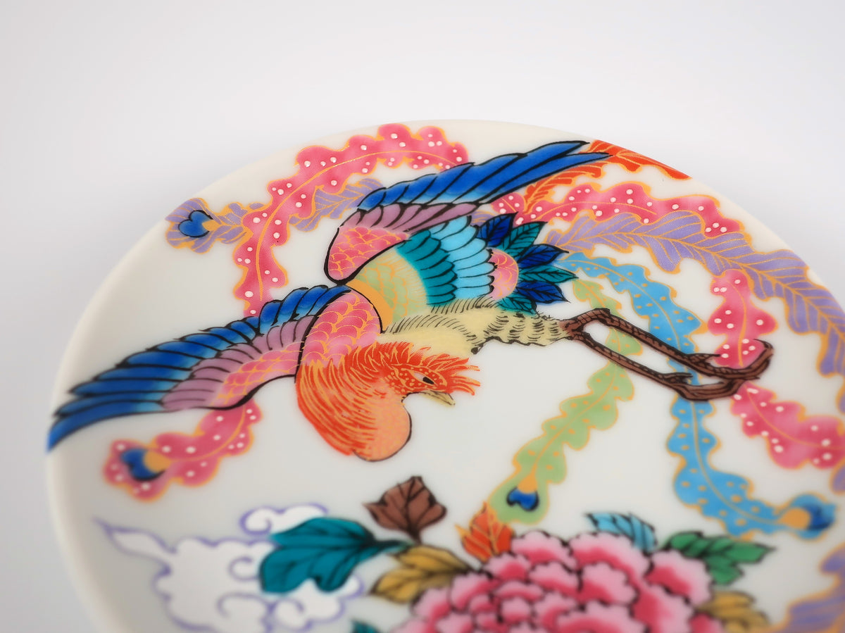 KUTANI ART SMALL PLATE "BOTAN HŌŌ"