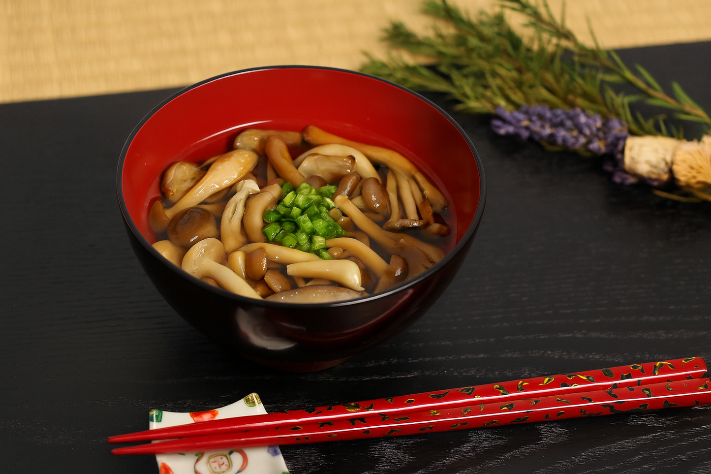 [Antique] Aizu Lacquerware Soup Bowl Set of 5