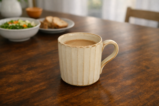 Mashiko Ware Square Mug, Off-White