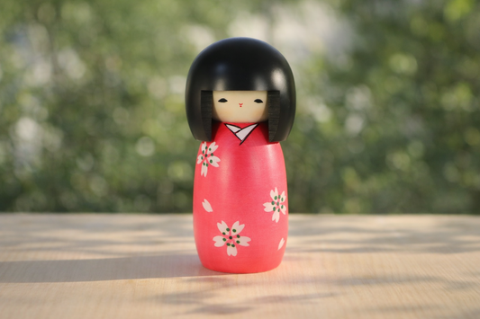 Creative Kokeshi Doll - Usaburo Kokeshi - Cherry Blossom