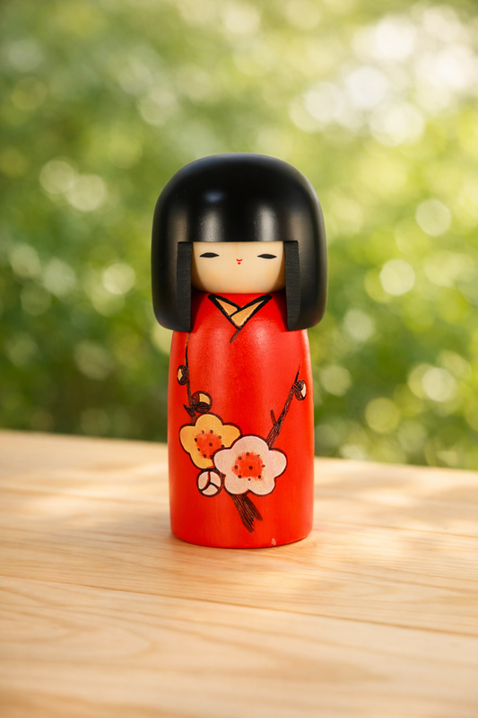 Creative Kokeshi Doll - Usaburo Kokeshi - Flower Poem